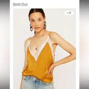 UO Lace Trim Satin Cami